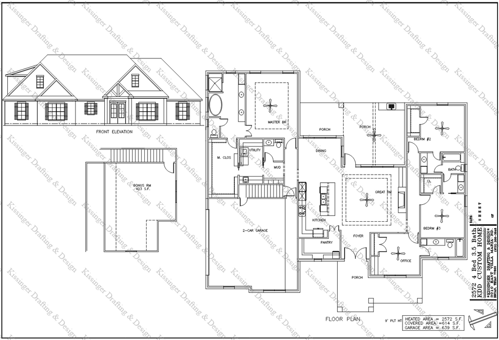 4 Bed, 3.5 Bath, 2572 Sqft.